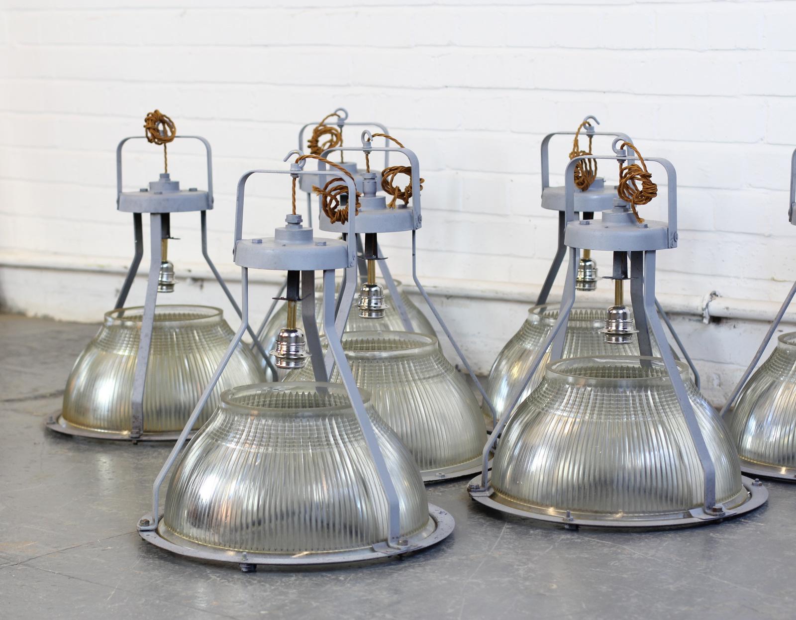 Industrial Large Concord Factory Lights, circa 1950s