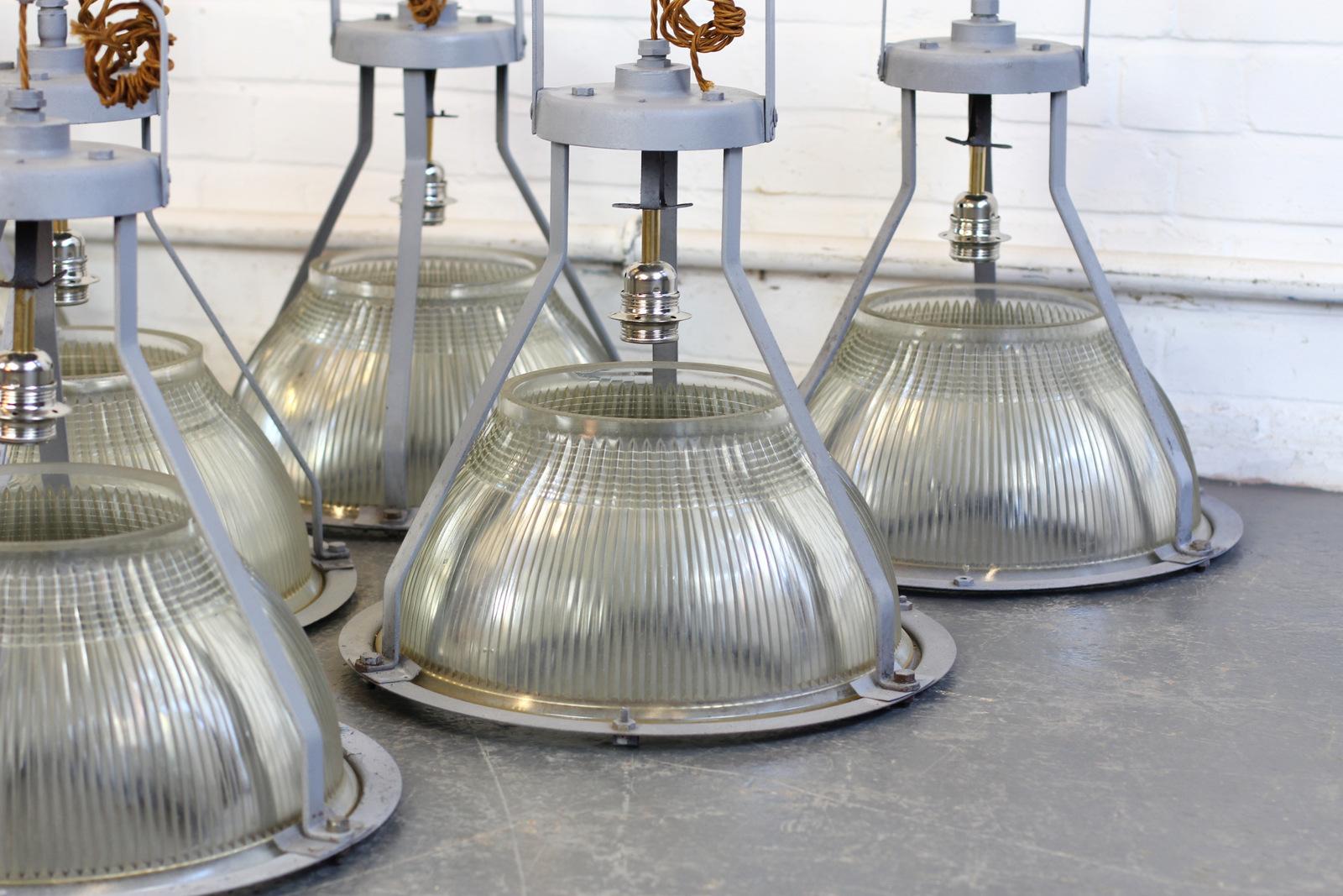 Large Concord Factory Lights, circa 1950s In Good Condition In Gloucester, GB