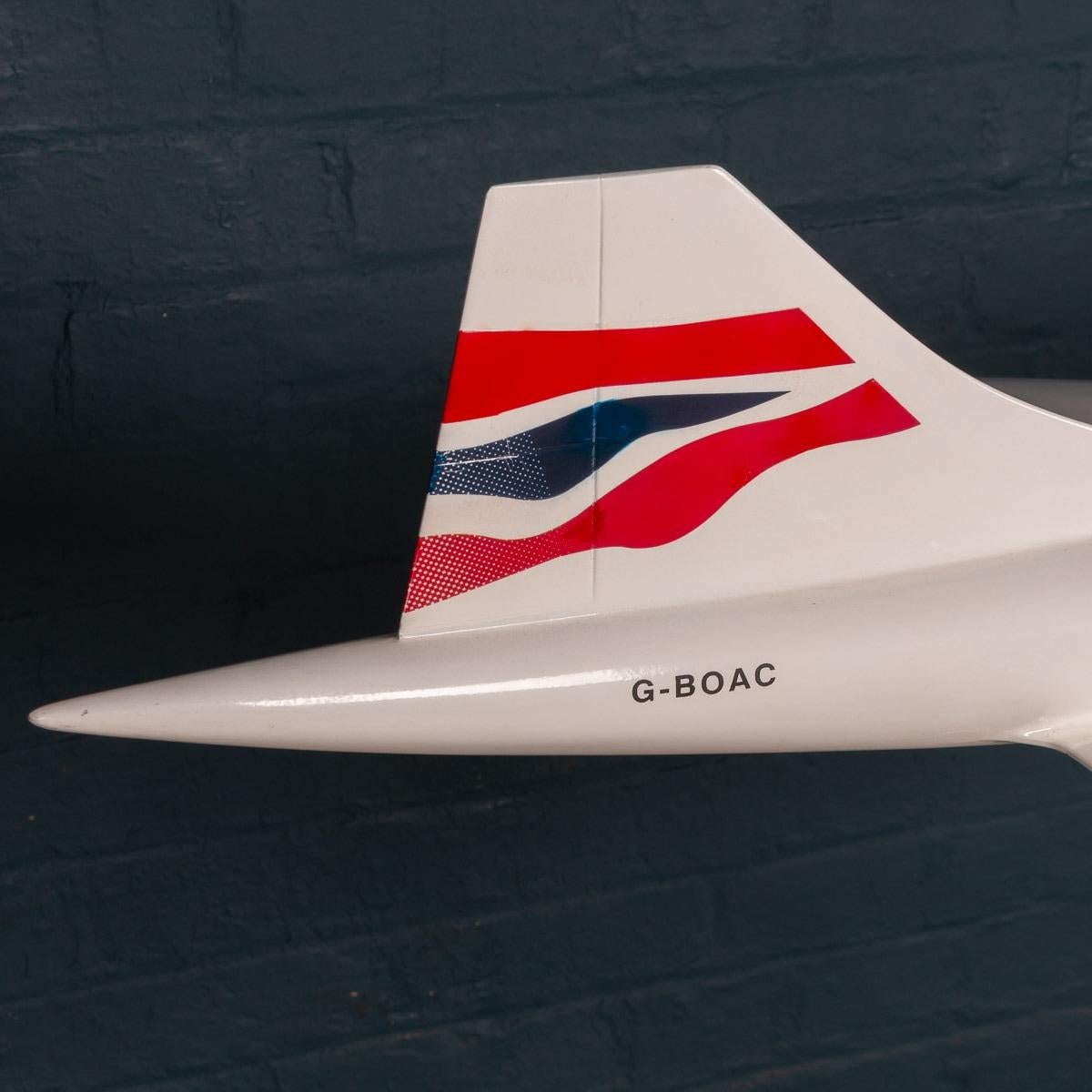 Large Concorde Model on Original Chromed Stand, circa 1980 4