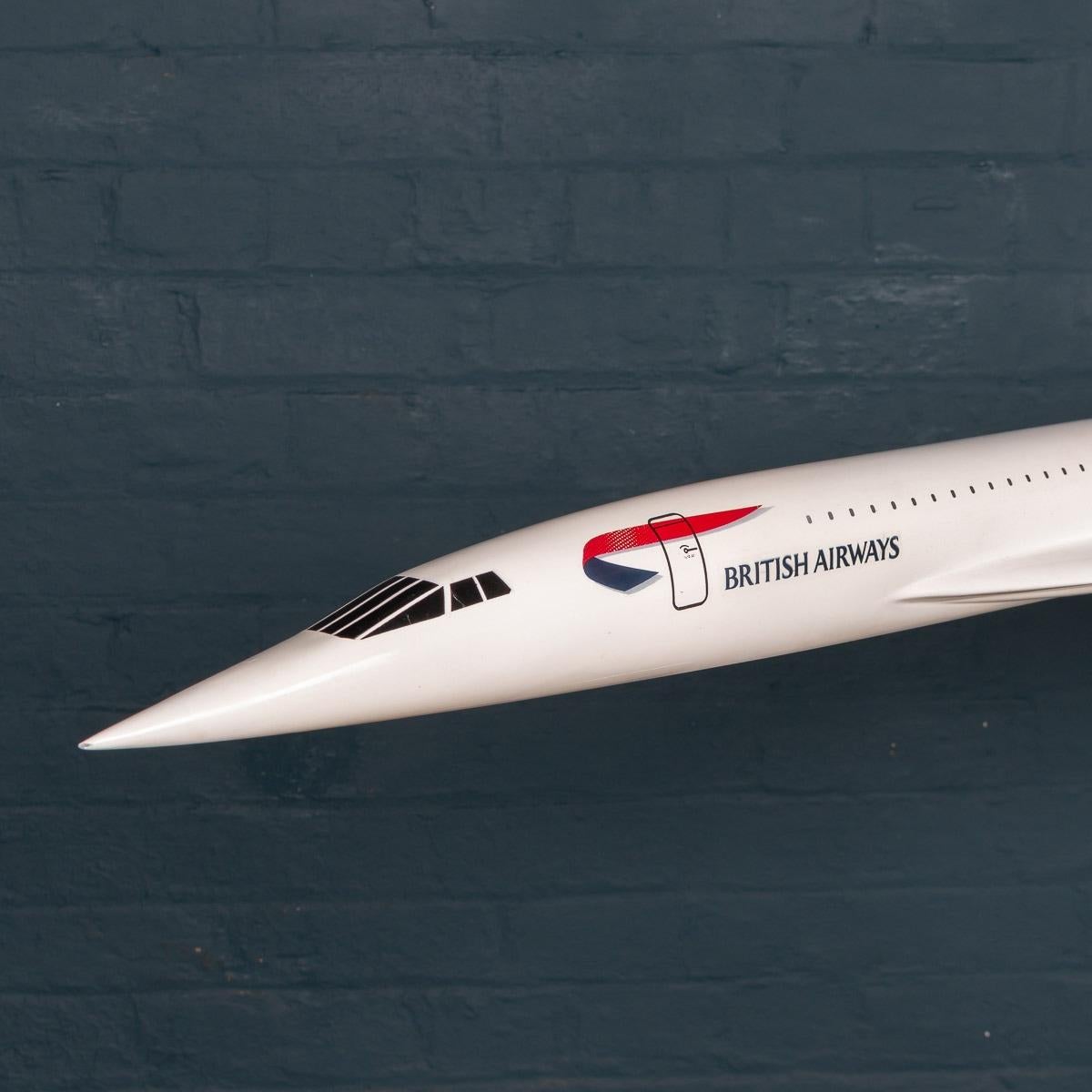 Large Concorde Model on Original Chromed Stand, circa 1980 1