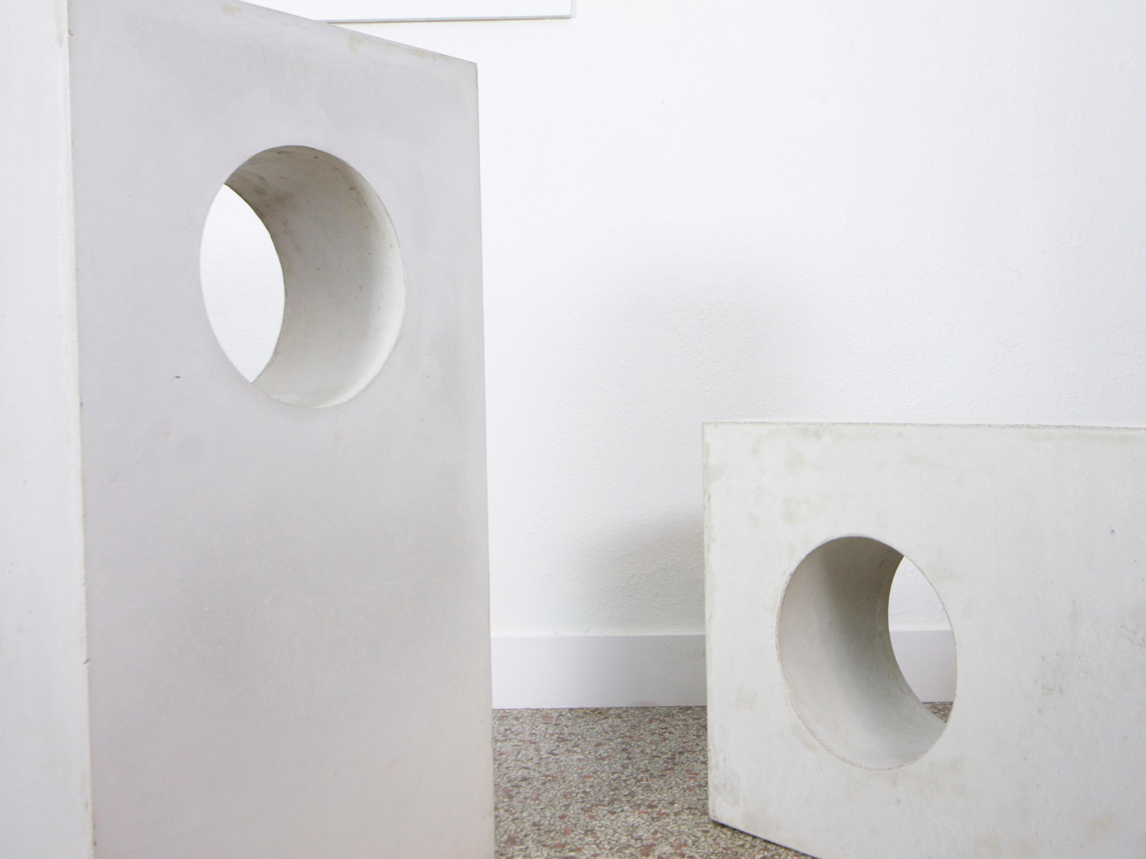 Large Concrete Architectural Forms, a Pair 2