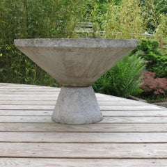 Large Concrete Board Conical Planter, 1970s