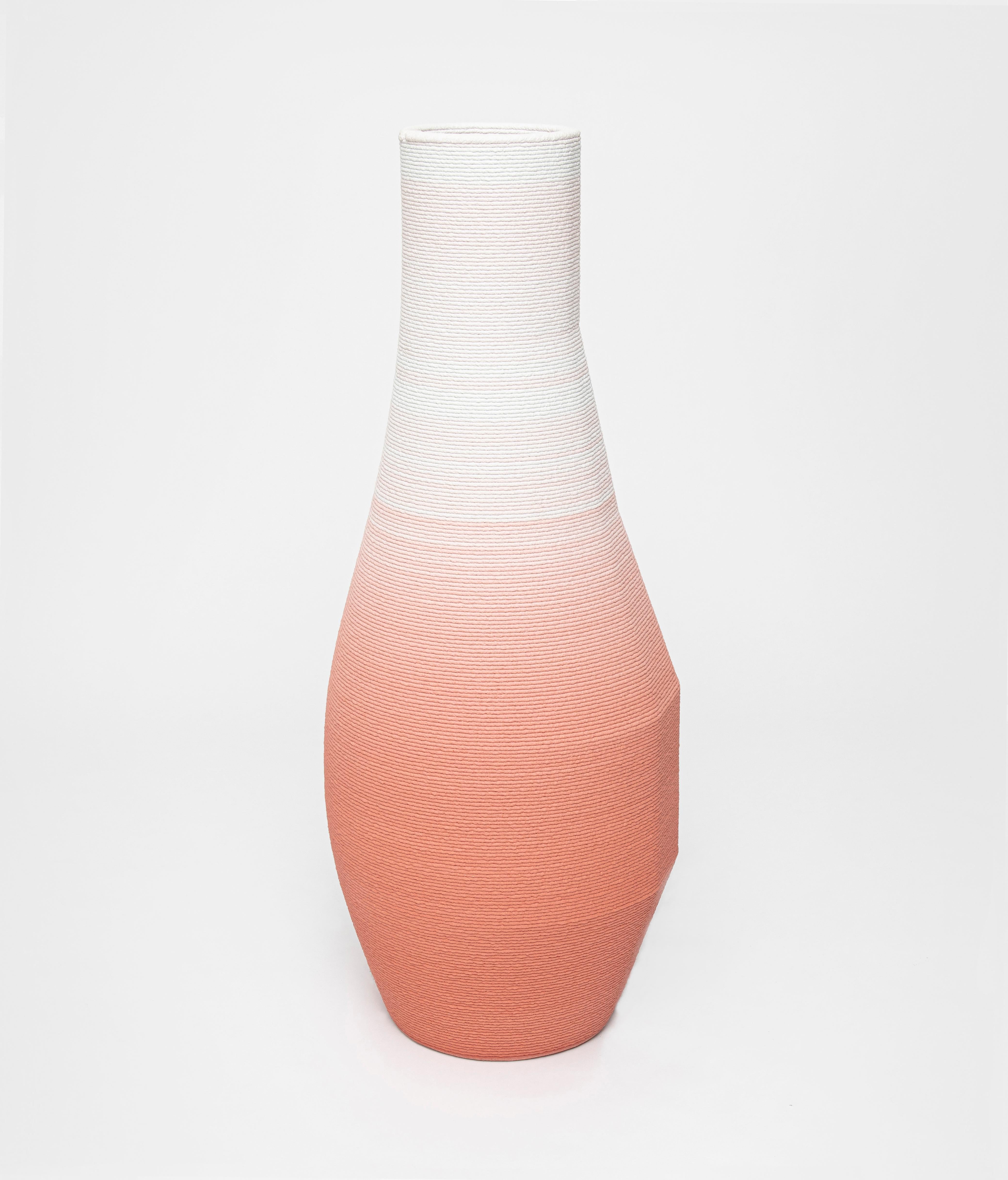 Large gradient vase by Philipp Aduatz
Limited Edition of 50
Dimensions: 60 x 60 x 152 cm
Materials: 3D printed concrete dyed, reinforced with steel

Available in red, blue, beige, green and black.

The 3D printed gradient furniture collection