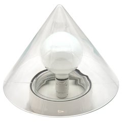 Large Cone Glass Floor Lamp, Brendel West Germany 1970s