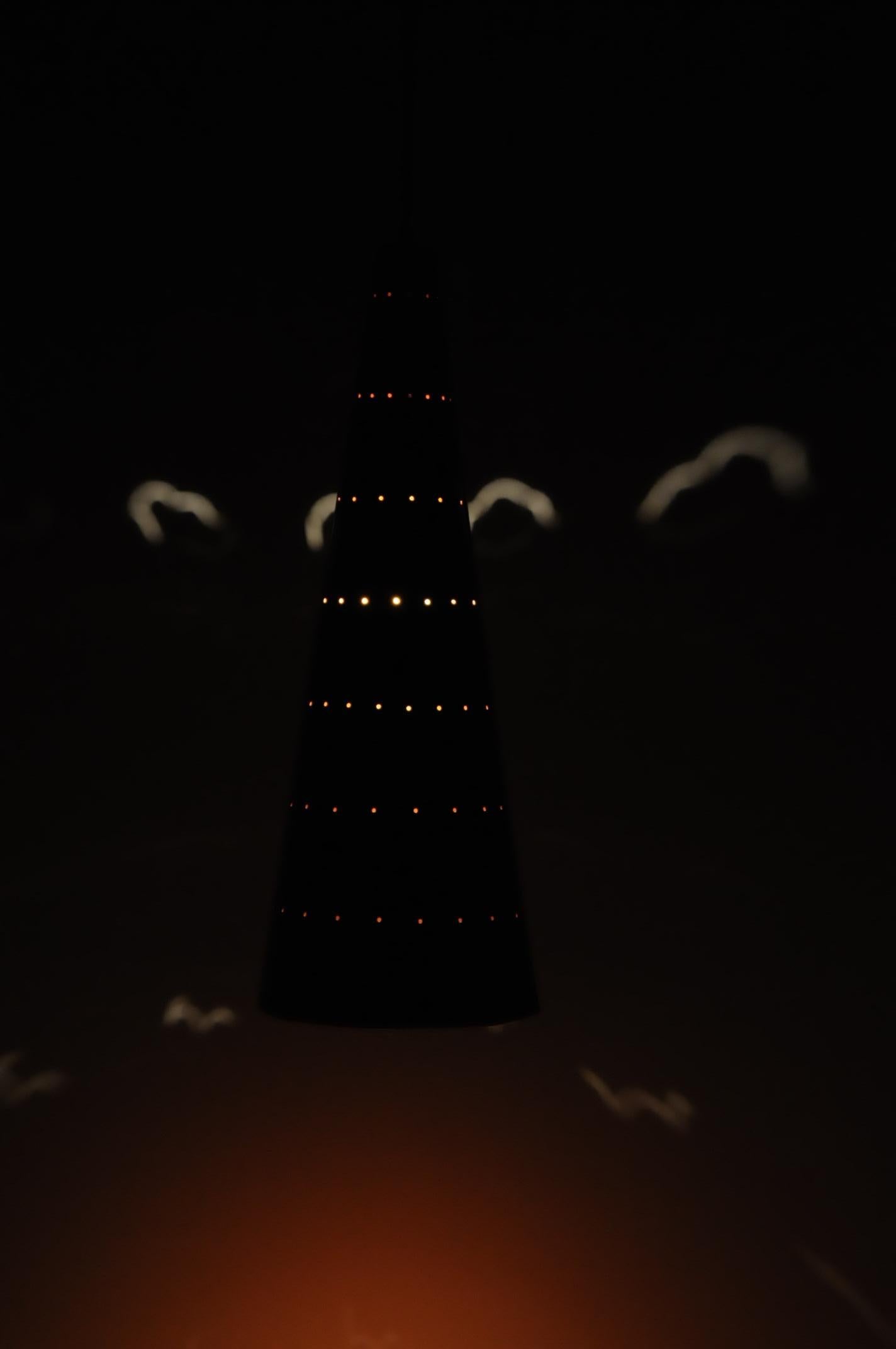 Mid-20th Century Large Cone Lamp made from copper (1960s) For Sale