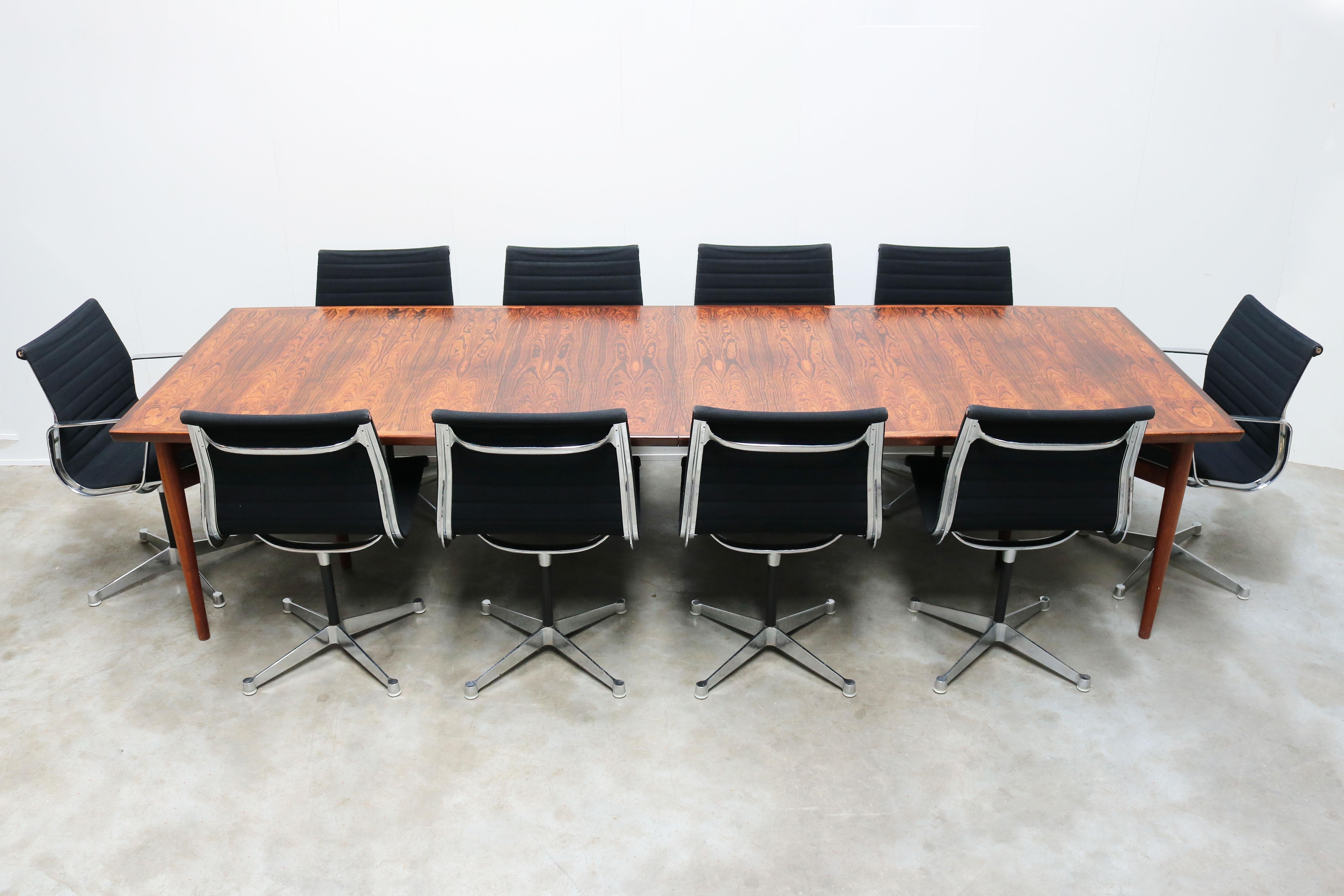 Large Conference or Dining Table by Arne Vodder for Sibast in Rosewood, 1950s 4