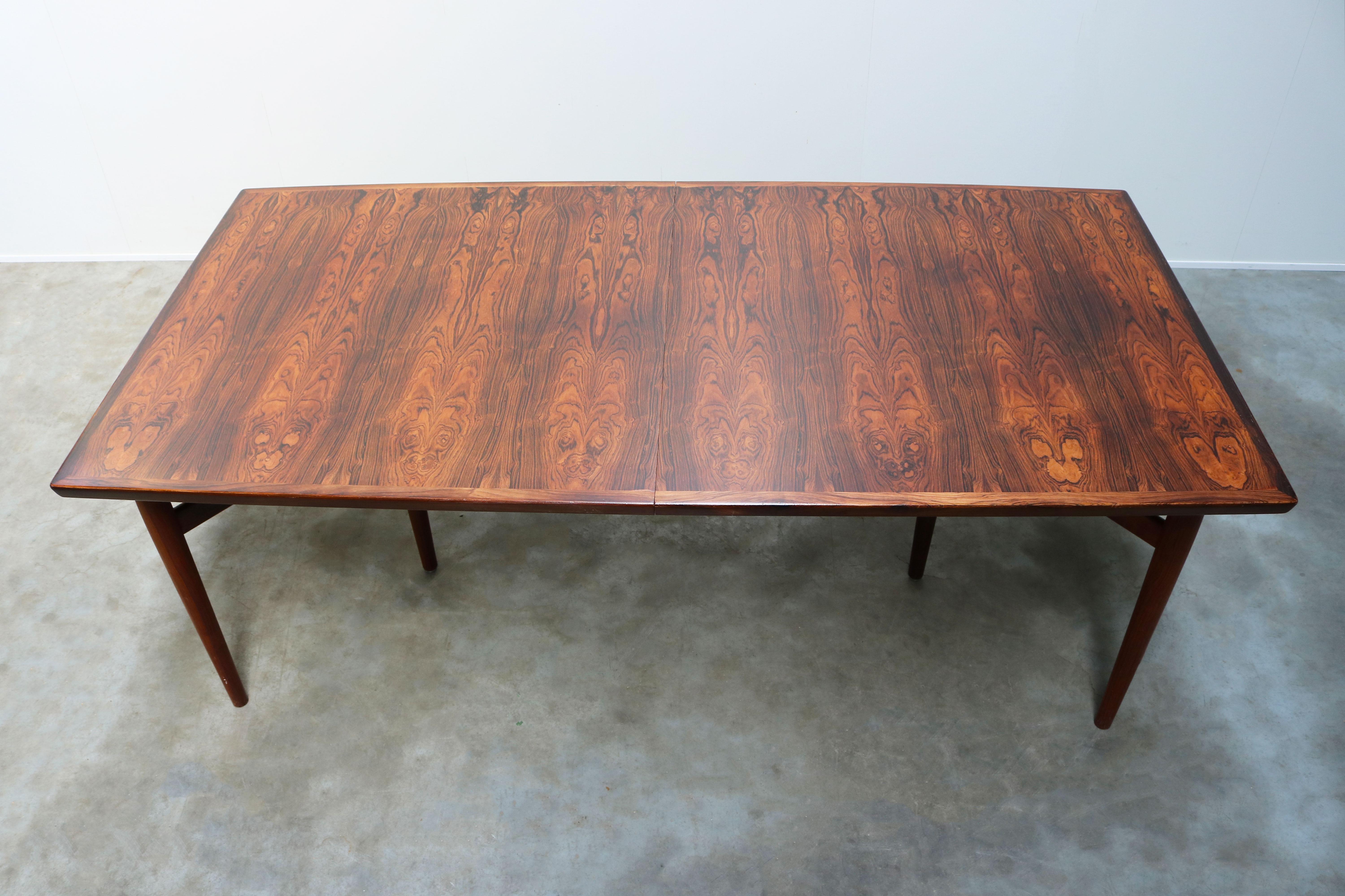 Large Conference or Dining Table by Arne Vodder for Sibast in Rosewood, 1950s 5