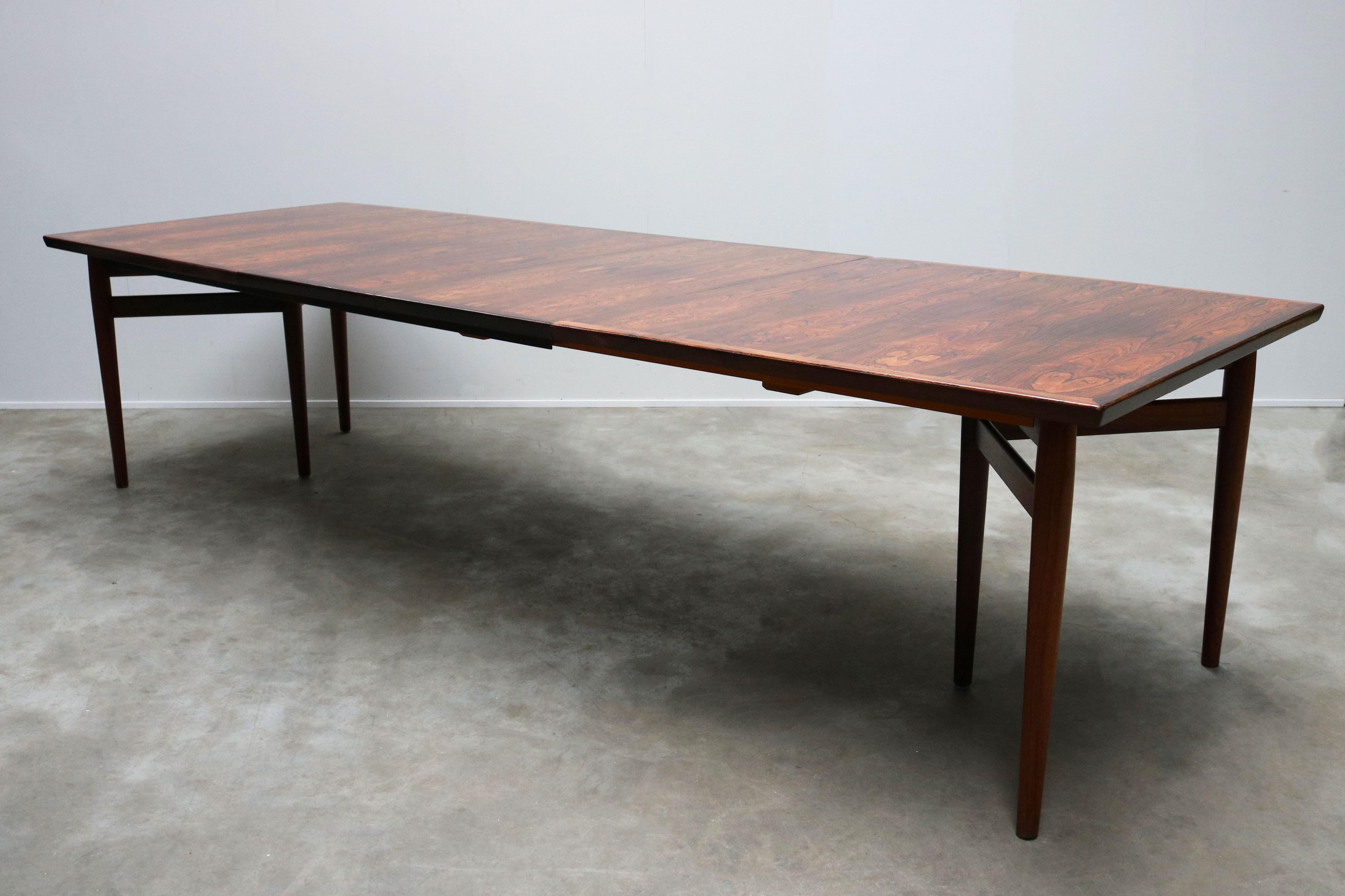 Large Conference or Dining Table by Arne Vodder for Sibast in Rosewood, 1950s 8