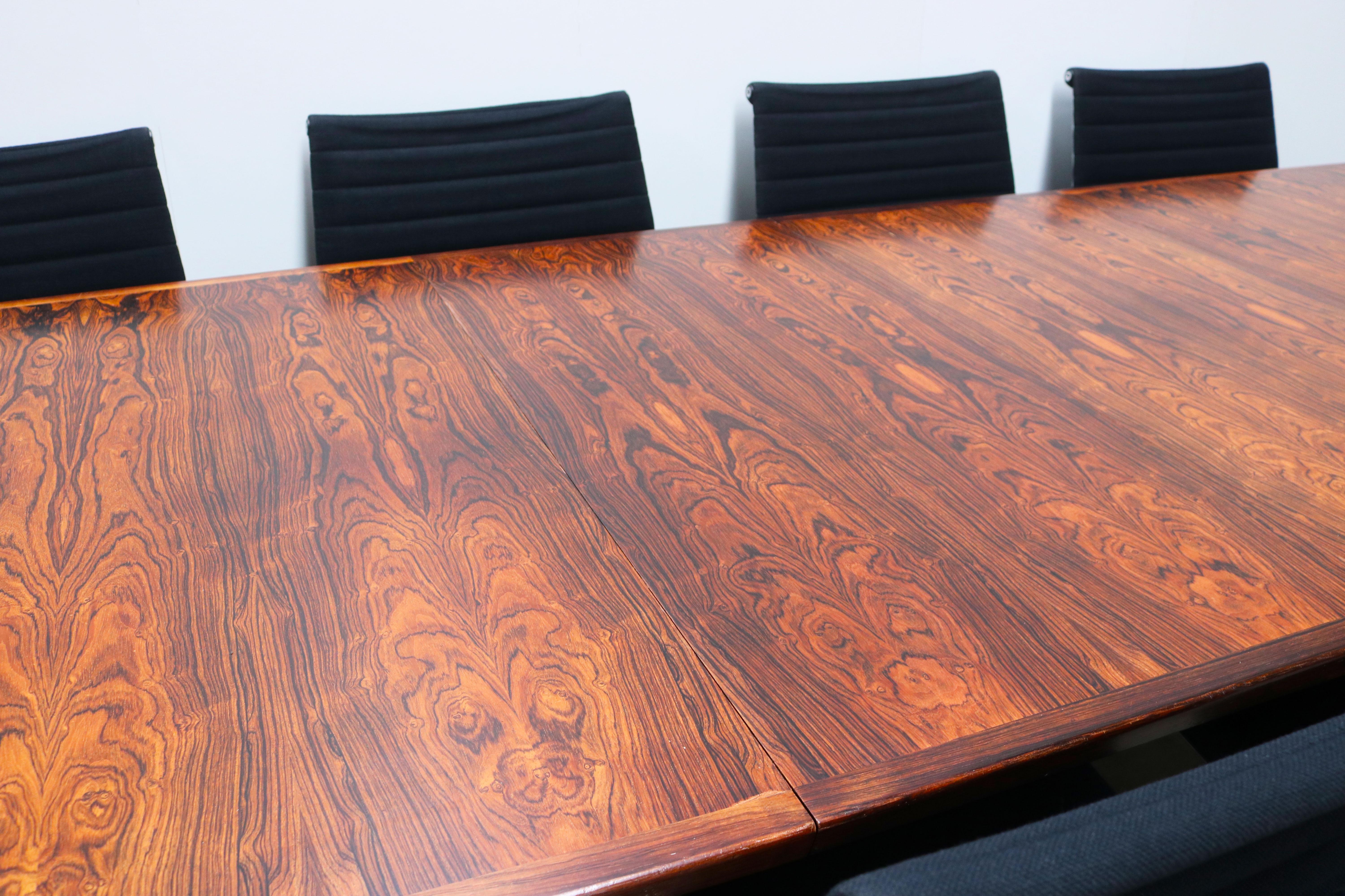 Danish Large Conference or Dining Table by Arne Vodder for Sibast in Rosewood, 1950s