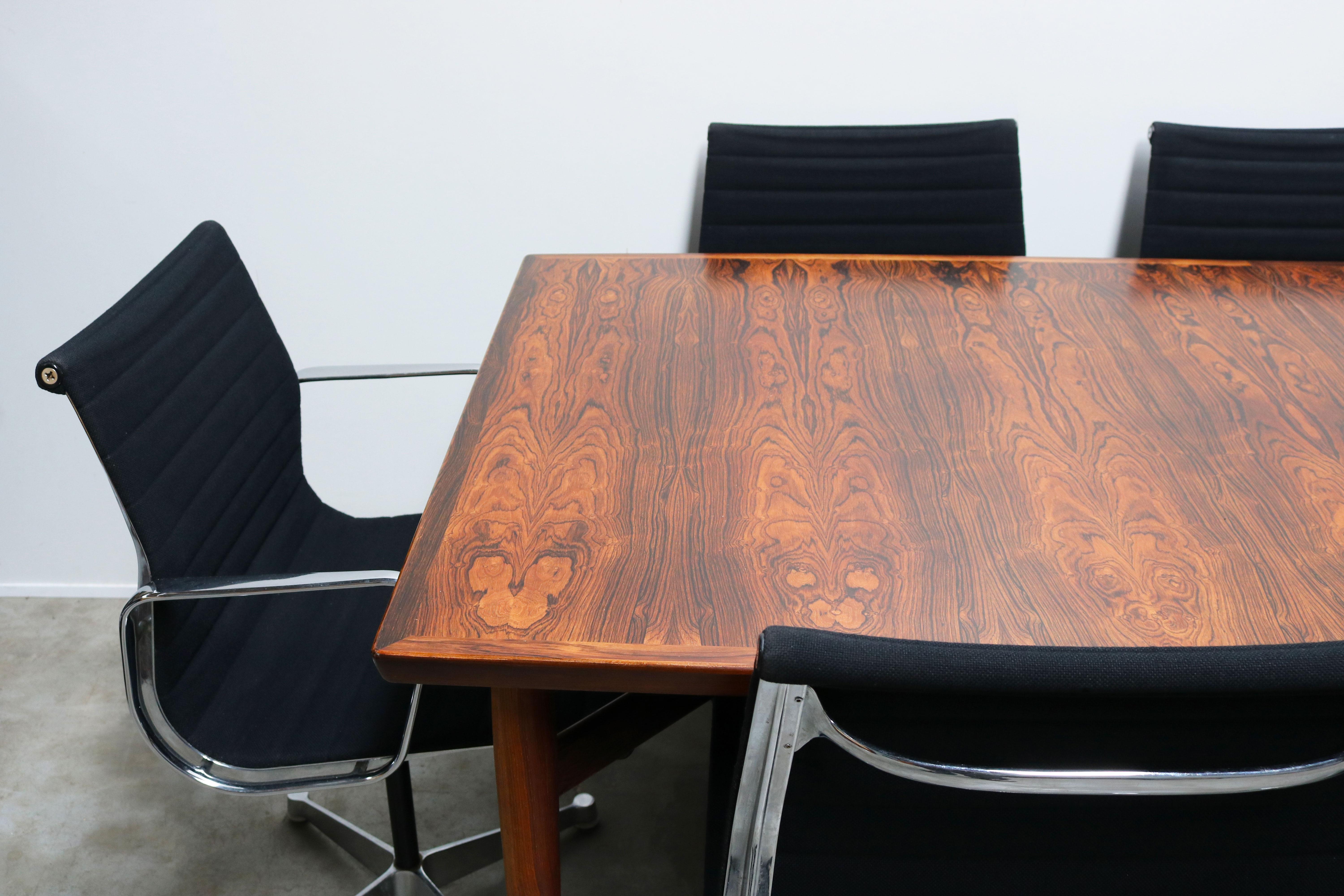 Large Conference or Dining Table by Arne Vodder for Sibast in Rosewood, 1950s 1