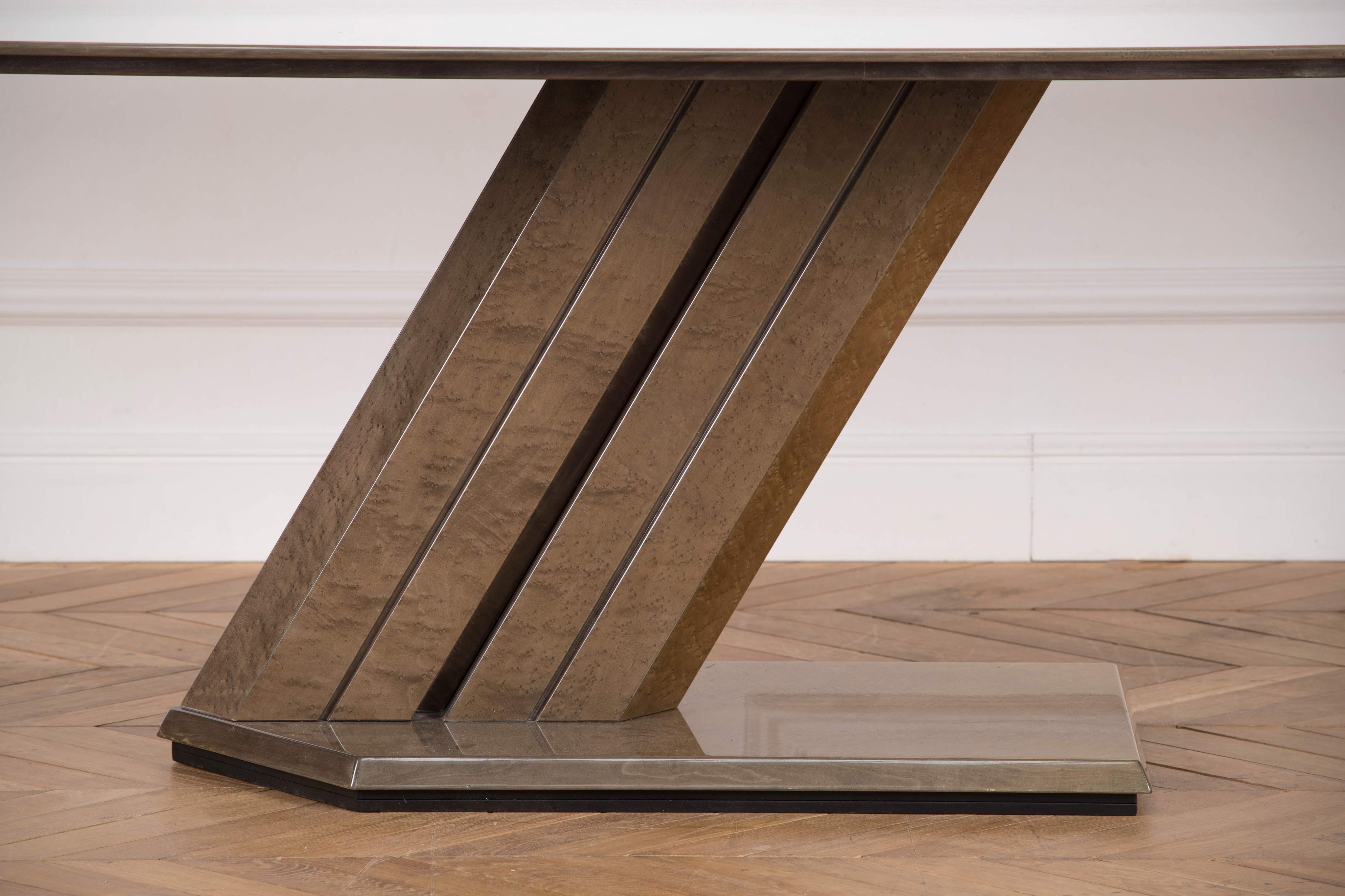 Italian Large Conference Table by Giovanni Offredi for Saporiti, 1970s
