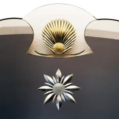 Grand miroir console moderne du milieu du siècle dernier par Pier Luigi Colli - Italie