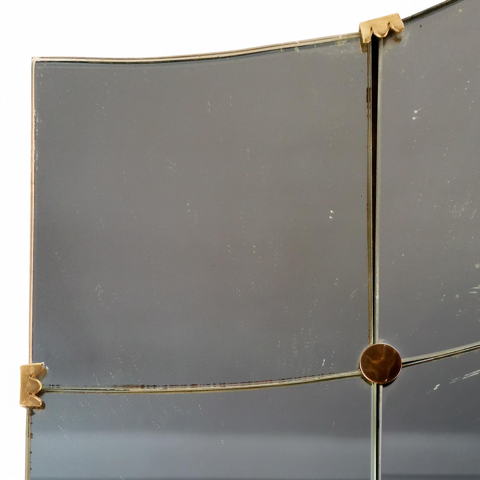 Engraved Large Mid-Century Modern Console Mirror By Pier Luigi Colli - Italy For Sale
