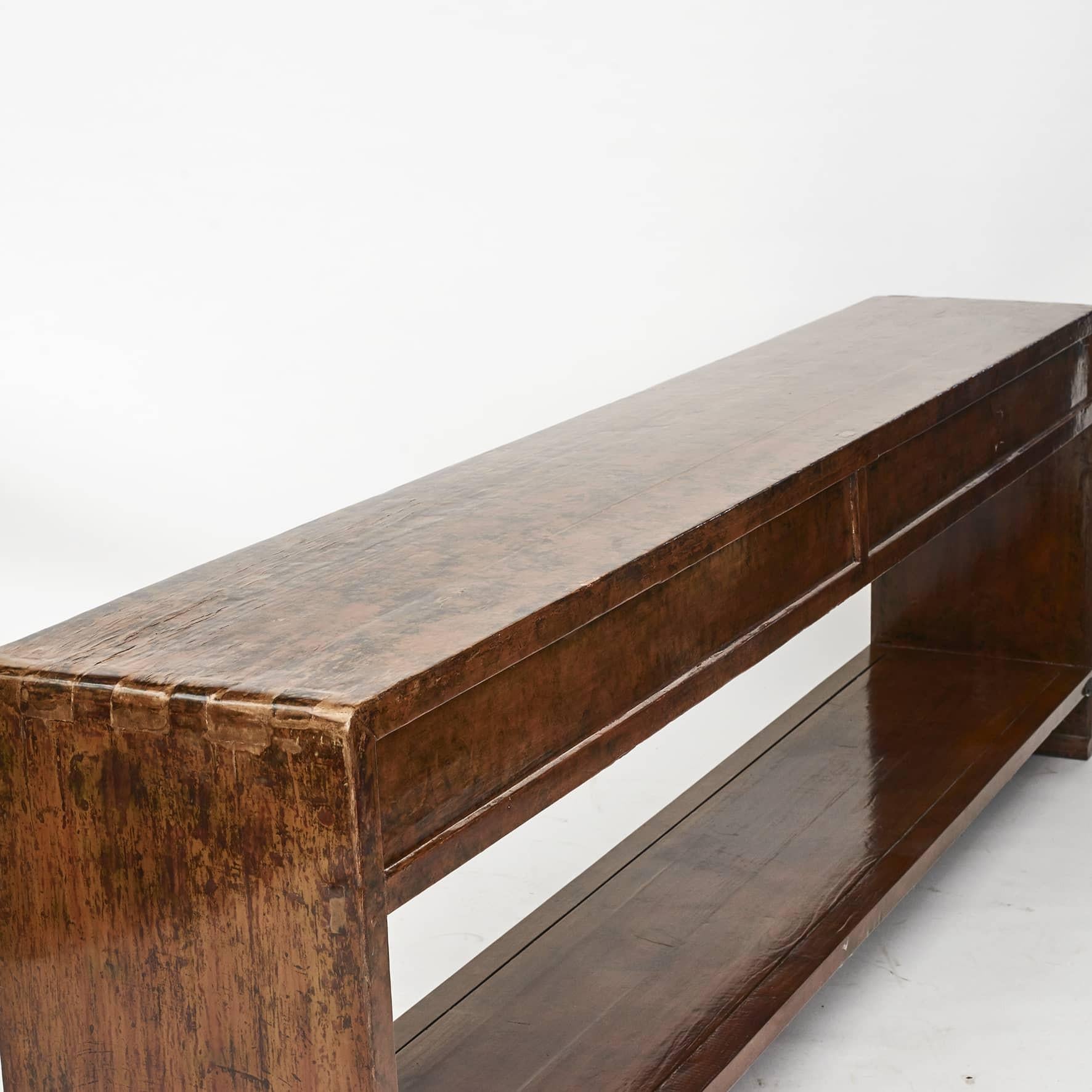 20th Century Large Art Deco Lacquered Console Table For Sale