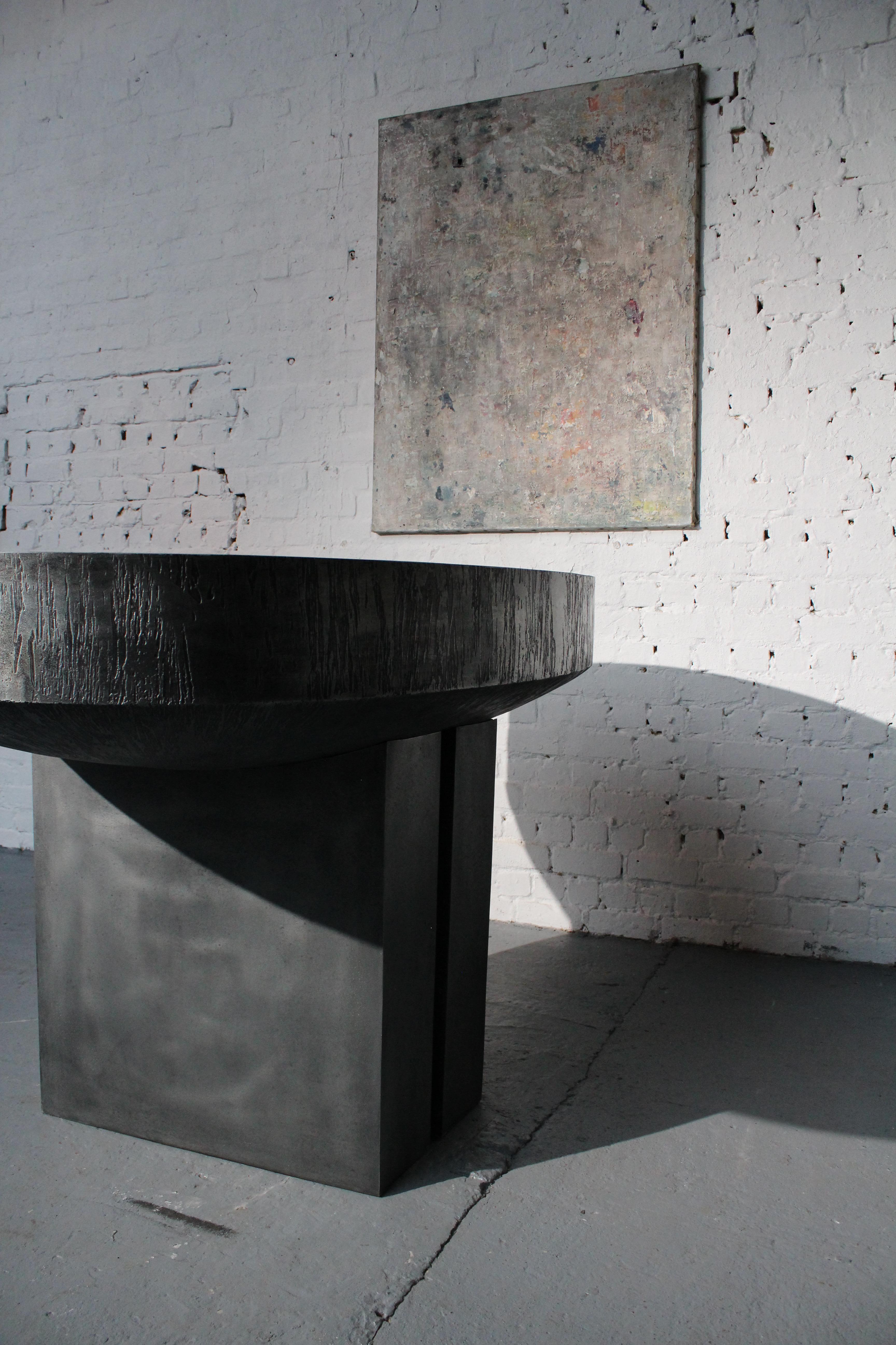 Metal Large console table by Roger Bonduel For Sale