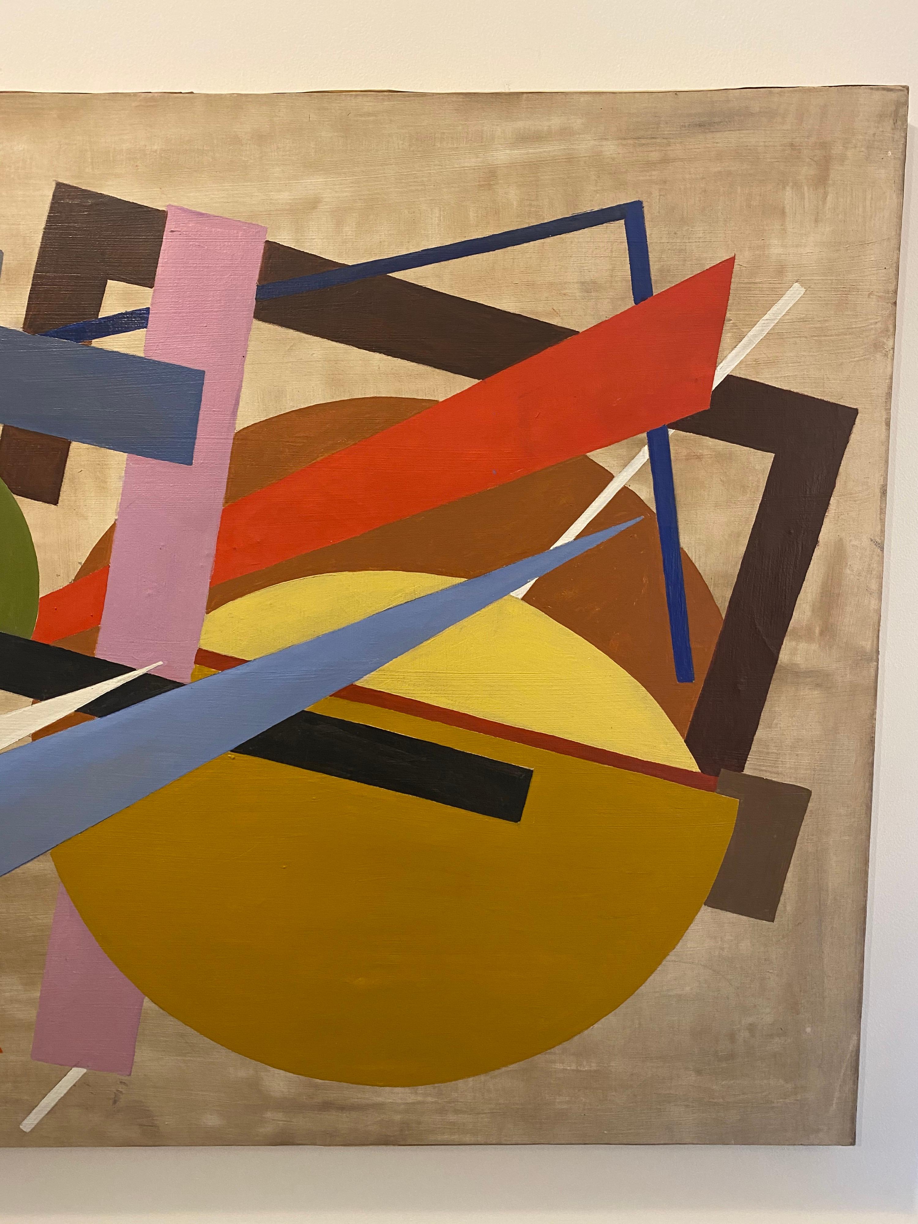 Large Constructivism Painting by Oscar Troneck In Good Condition In Saint-Ouen, FR