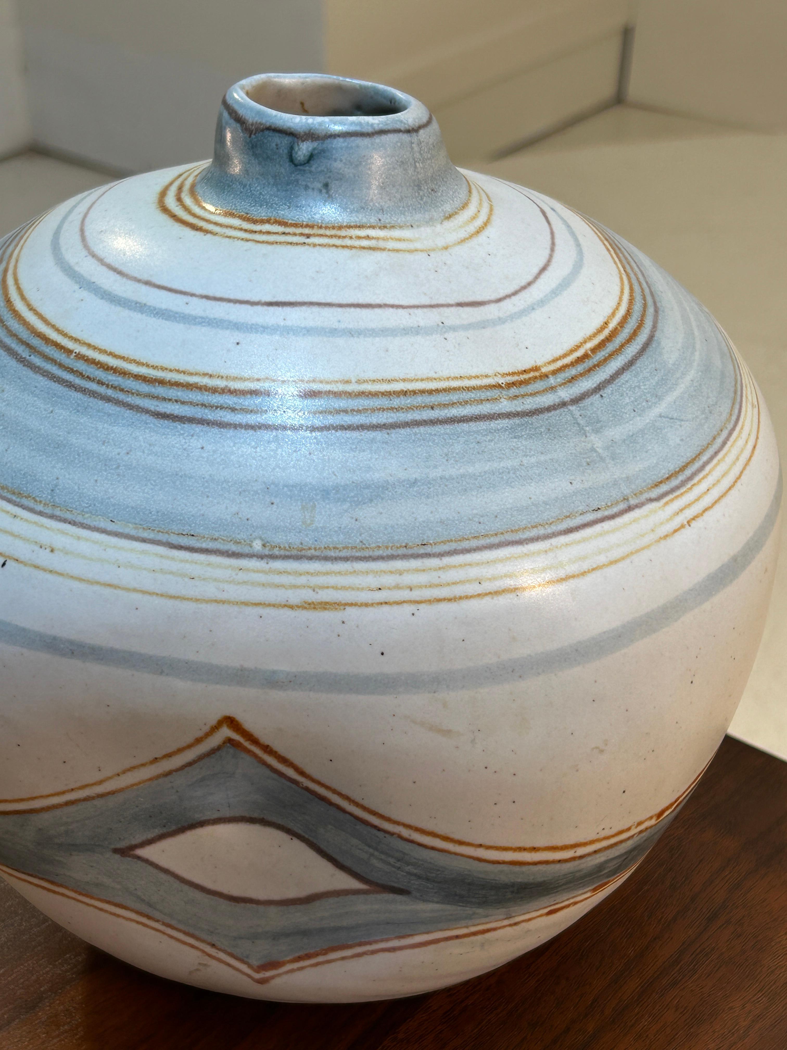 Mid-20th Century Large Constructivist vase by Californian Fong Chow For Sale
