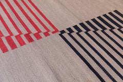 Large Constructivist Wool Rug by Antonín Kybal, Czechoslovak Avant-Garde, 1930s