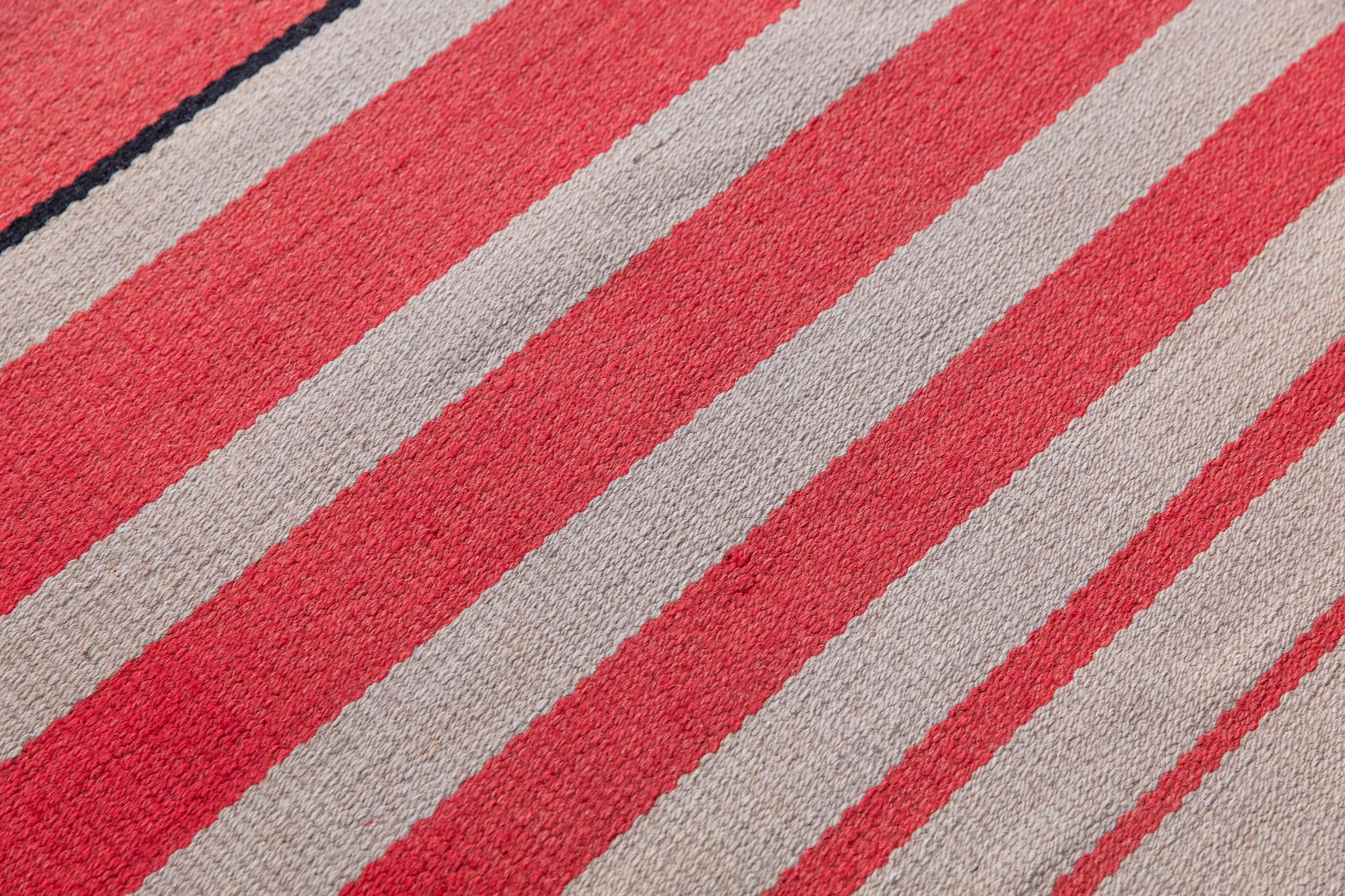 Large Constructivist Wool Rug by Antonín Kybal, Czechoslovak Avant-Garde, 1930s Bauhaus en venta