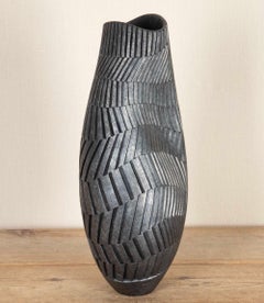 Large Contemporary Ashraf Hanna Raku Vessel
