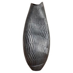Large Contemporary Ashraf Hanna Raku Vessel