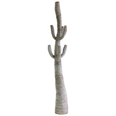 Large Contemporary Black Ceramic Cactus Sculpture, Grand Cactus Noir