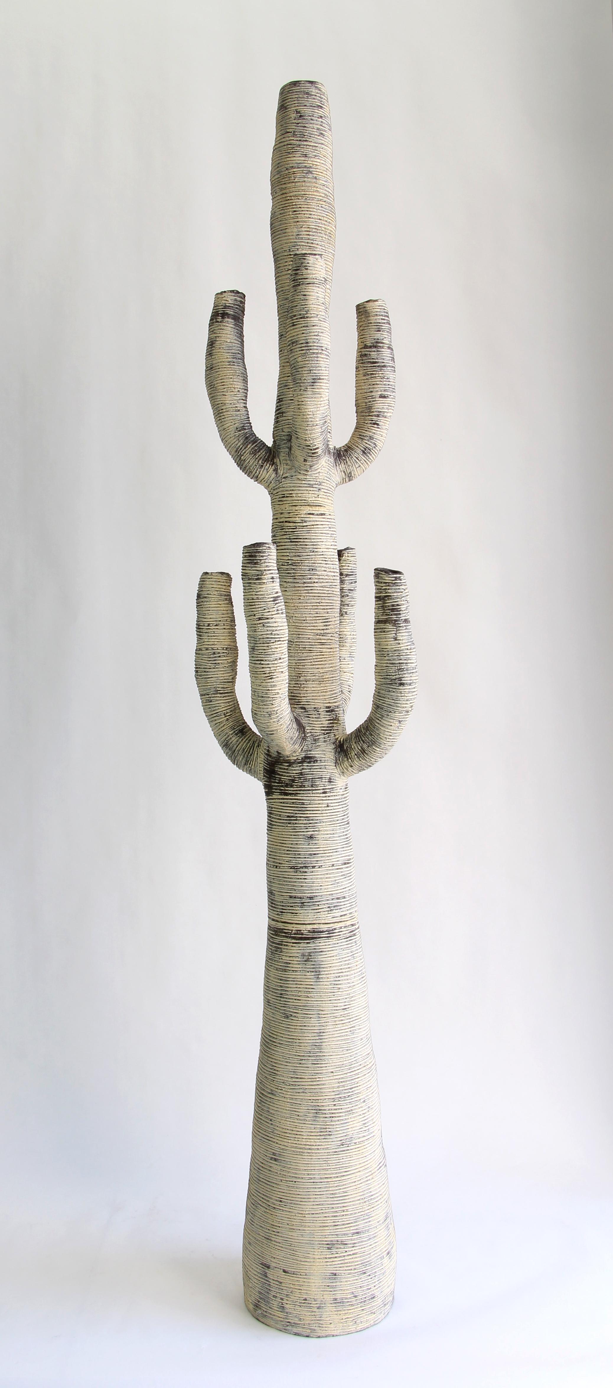 large ceramic cactus