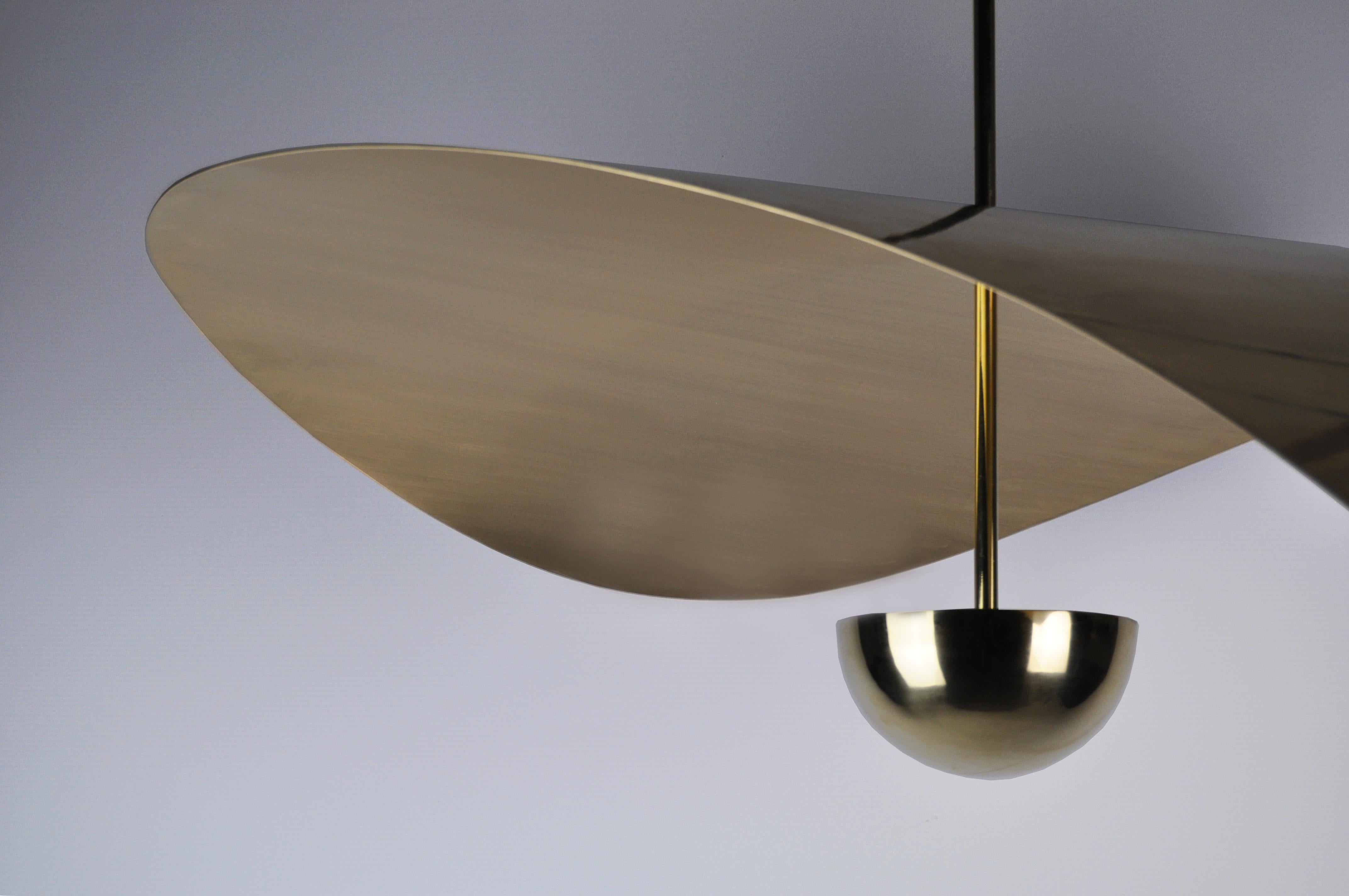 Large Contemporary Brass Sculptural Chandelier, Handmade in Sweden For Sale 10