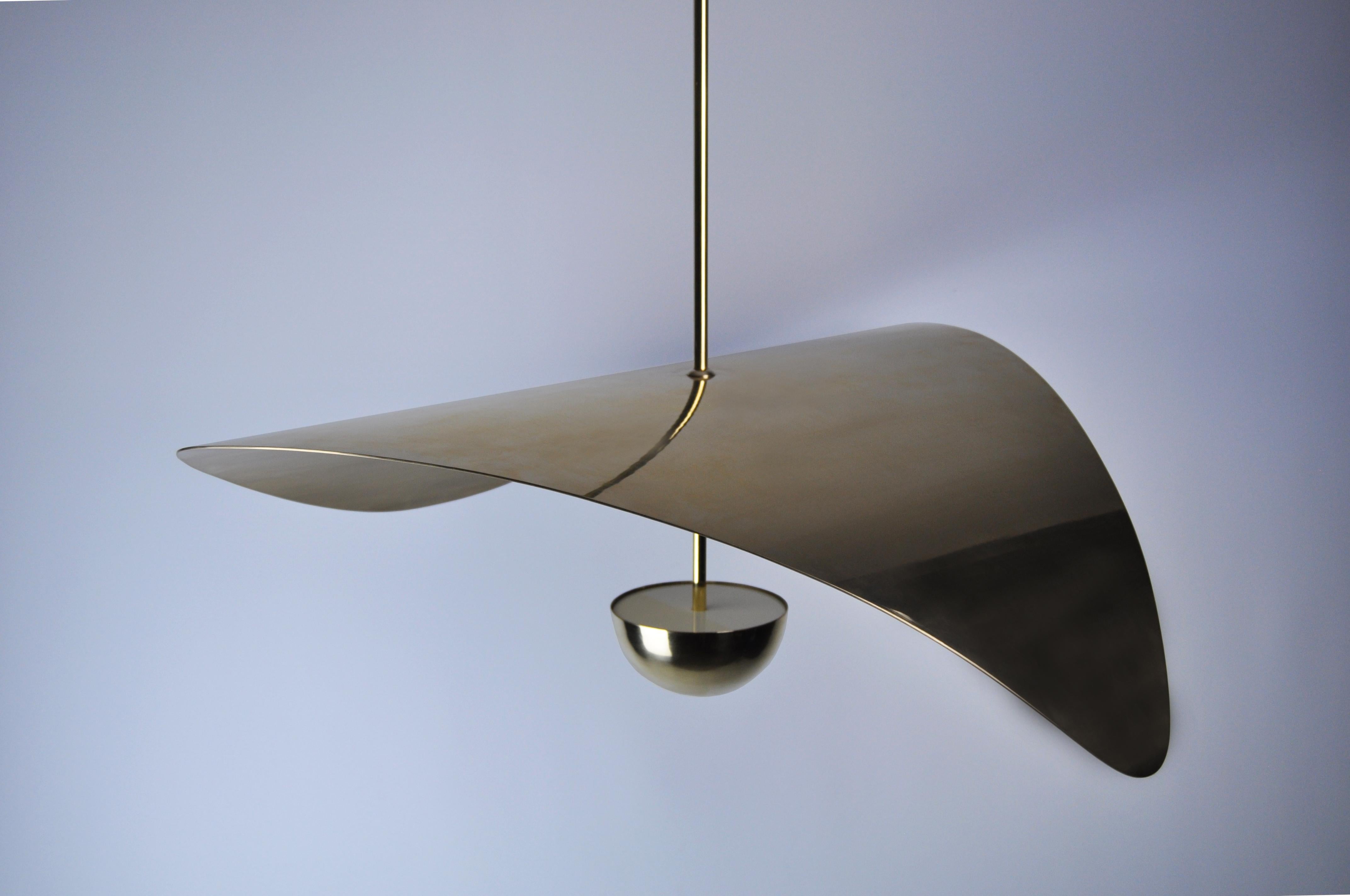 Large Contemporary Brass Sculptural Chandelier, Handmade in Sweden For Sale 11