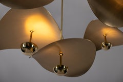 Large Contemporary Brass Sculptural Chandelier, Handmade in Sweden