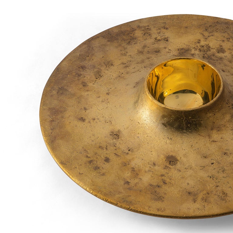 Post-Modern Large Contemporary Bronze Bowl Centerpiece, In Stock For Sale