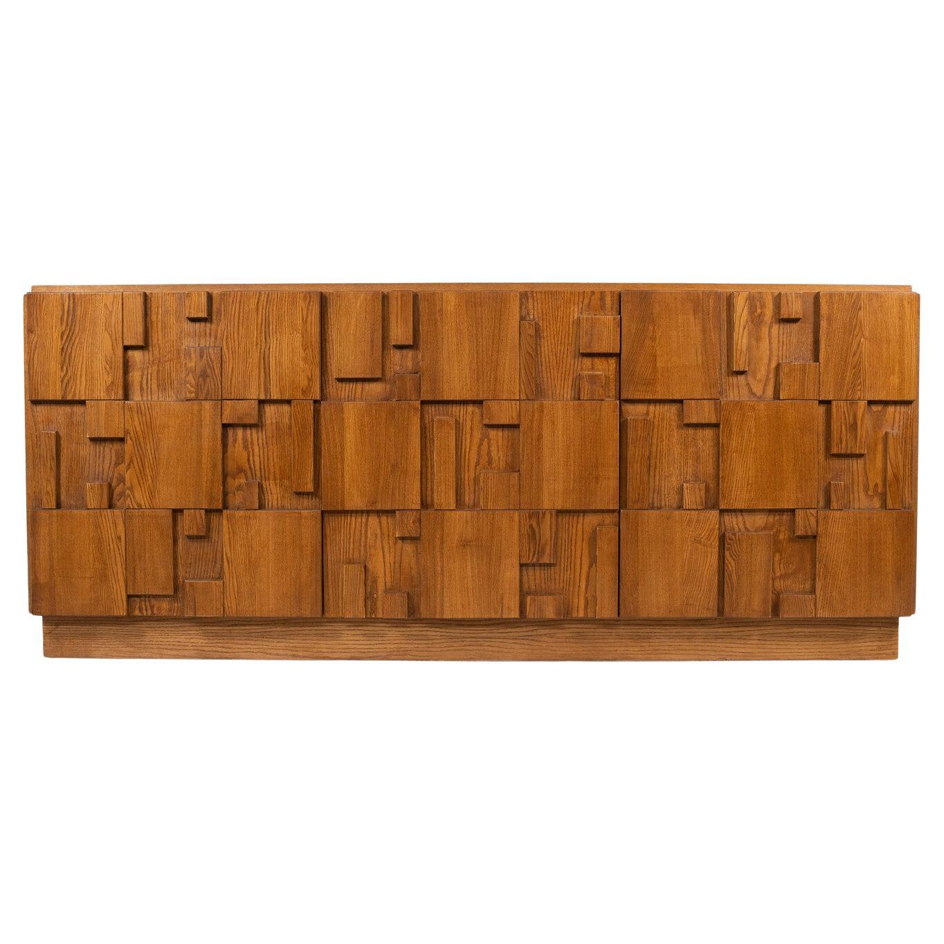 Large Contemporary Brutalist Sideboard, Italy