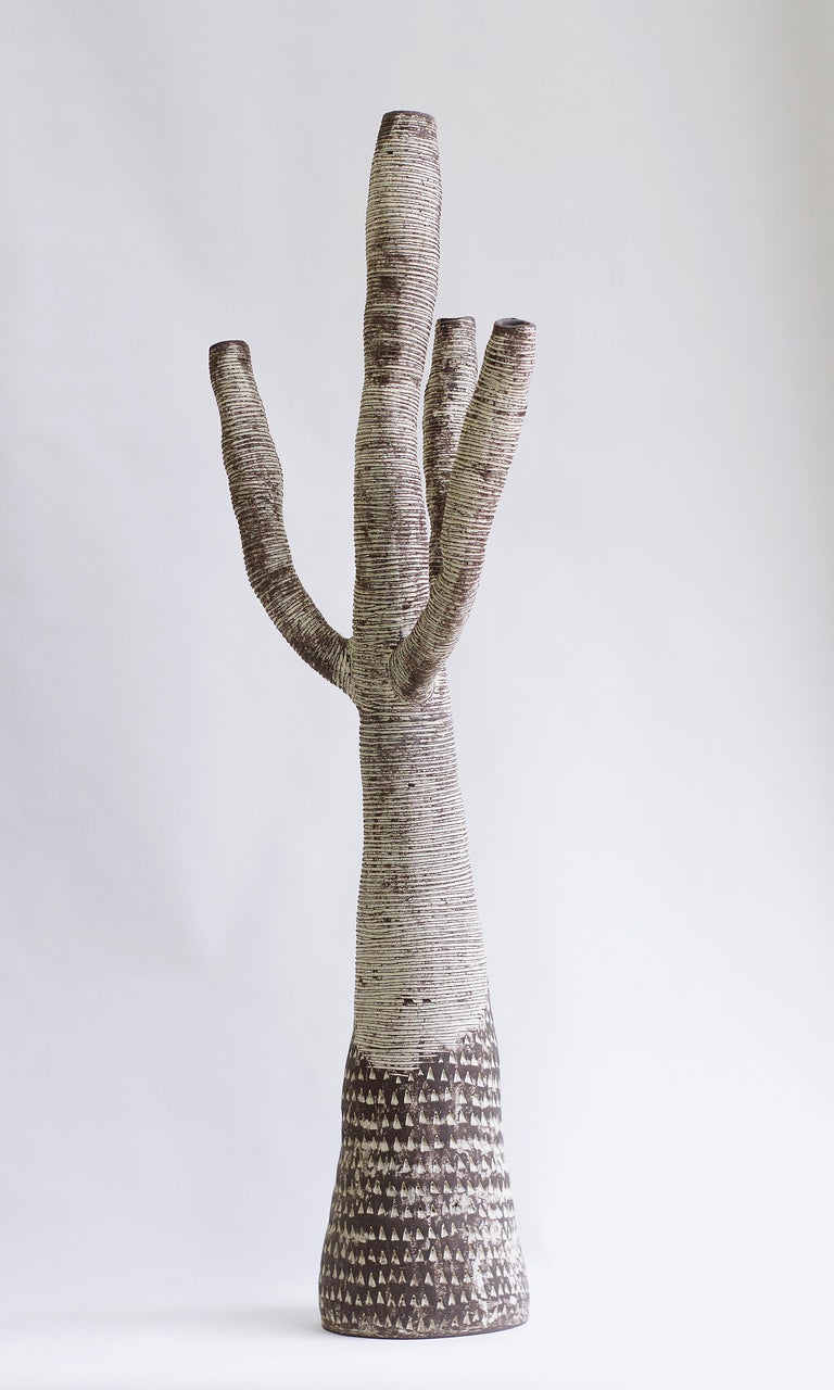 French Large Contemporary Ceramic Tree Sculpture, Arbre Motifs