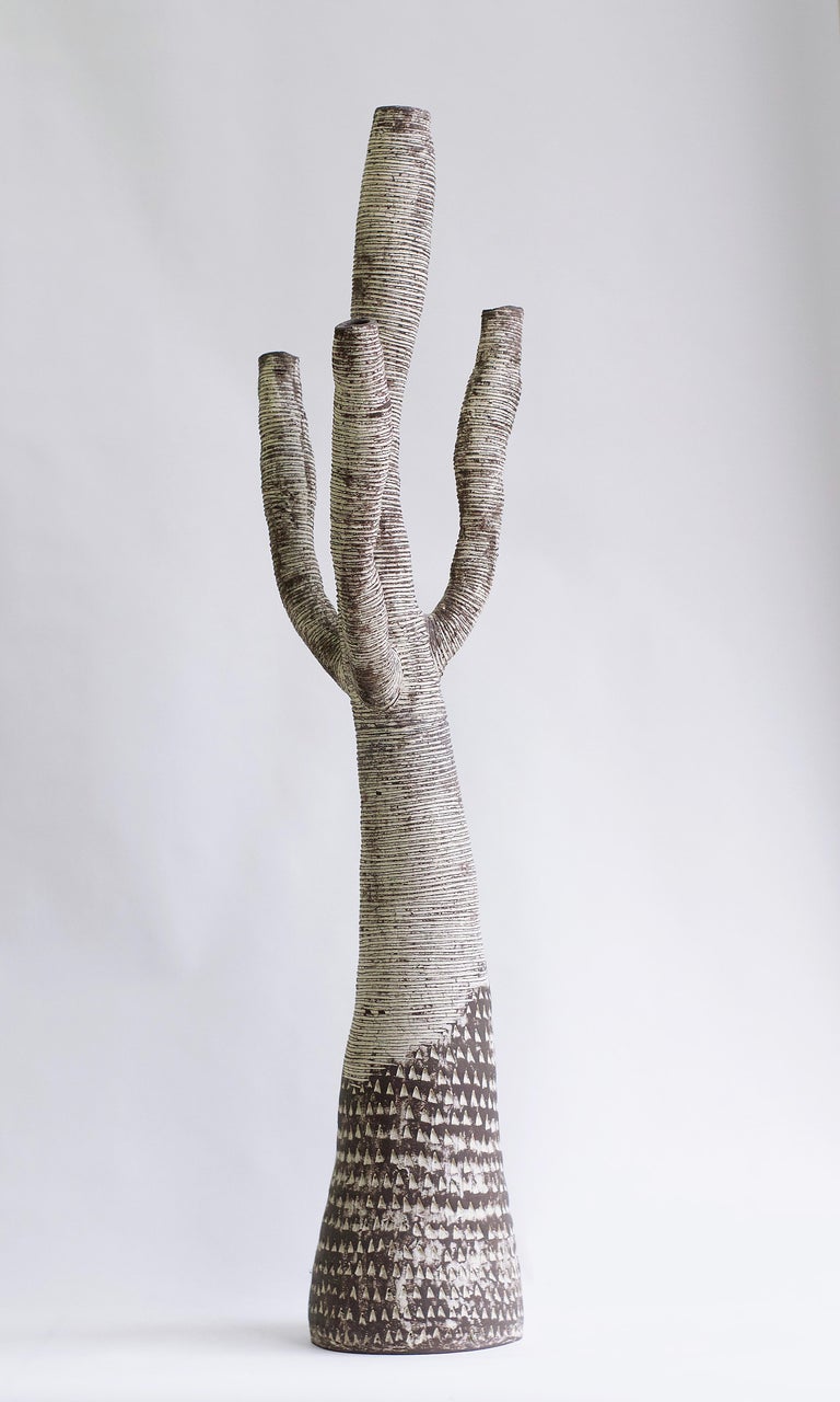 Hand-Crafted Large Contemporary Ceramic Tree Sculpture, Arbre Motifs