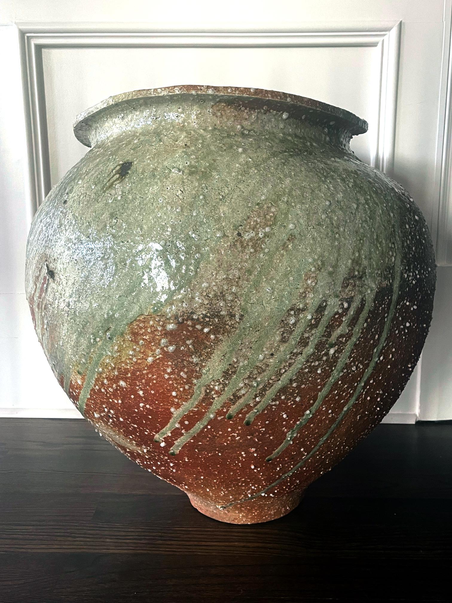 Large Contemporary Ceramic Tsubo Jar by Kai Tsujimura In Good Condition For Sale In Atlanta, GA