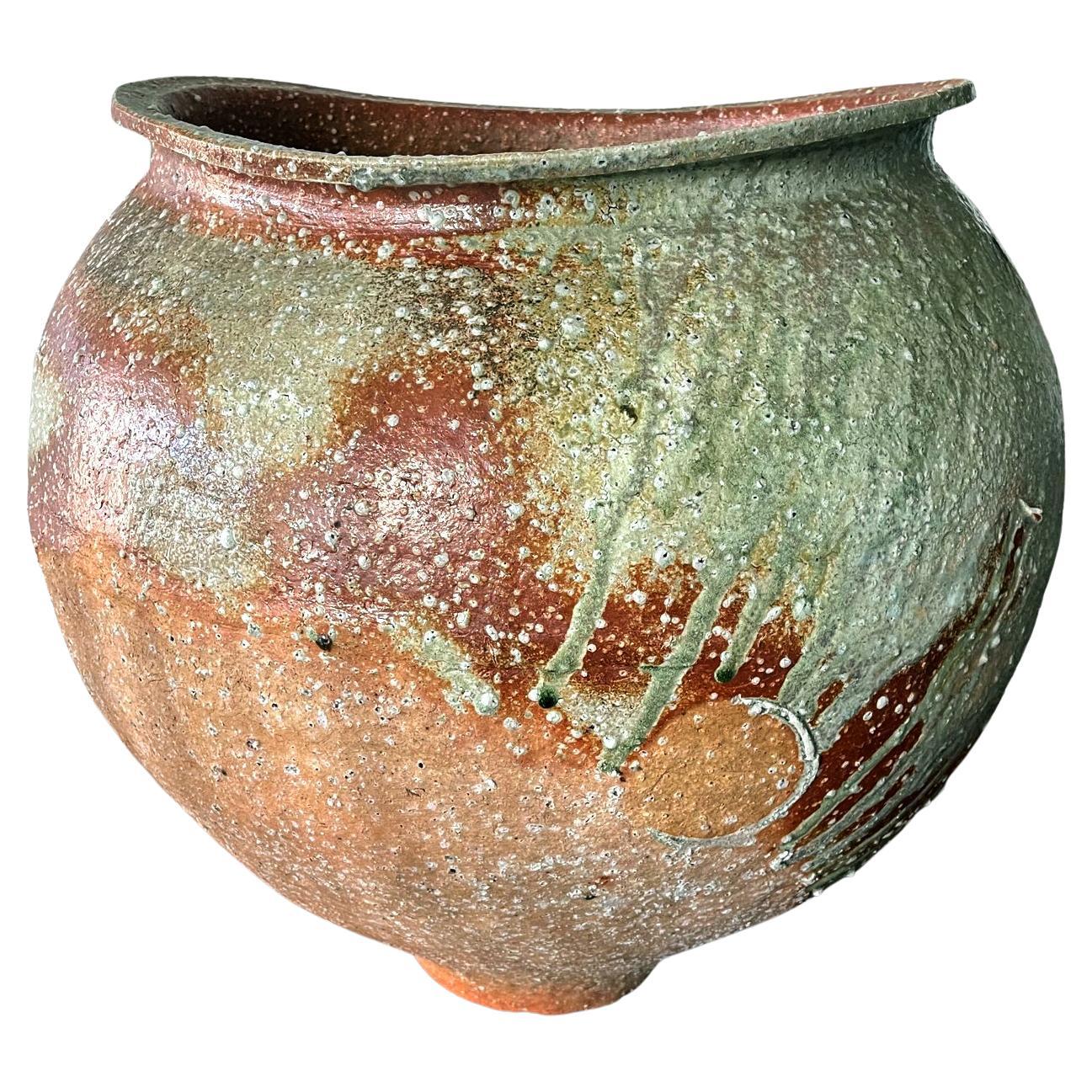 Großes zeitgenössisches Tsubo-Keramikgefäß von Kai Tsujimura im Angebot