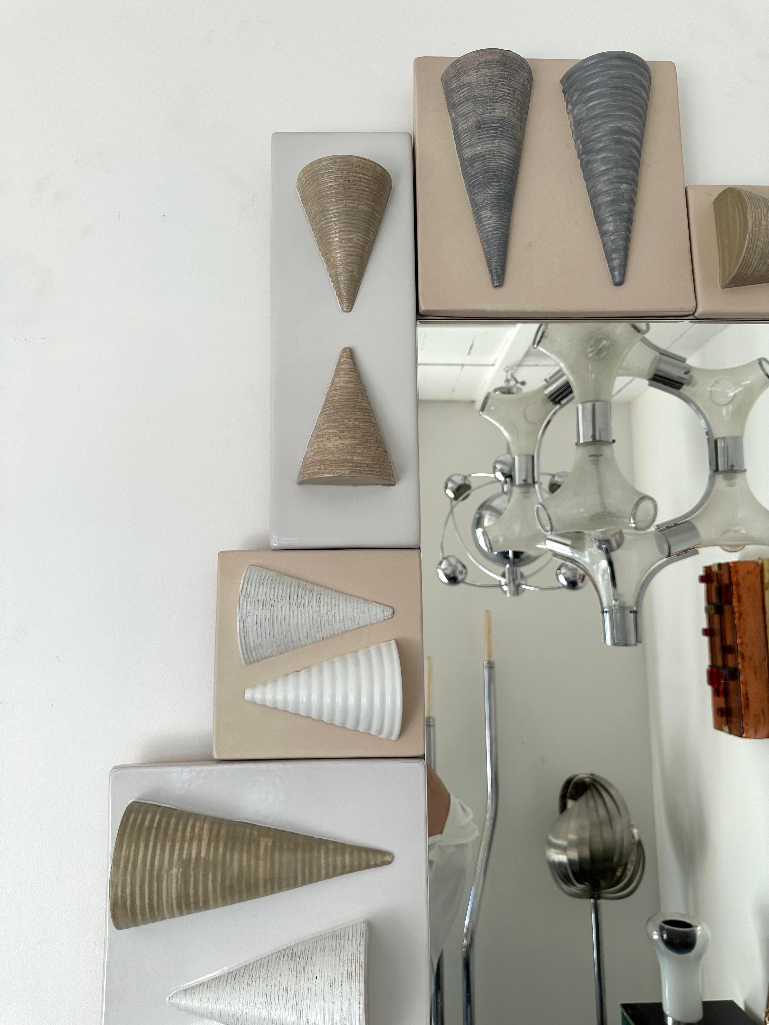 Large Contemporary Cone Ceramic Mirror by Antonio Cagianelli, Italy For Sale 6