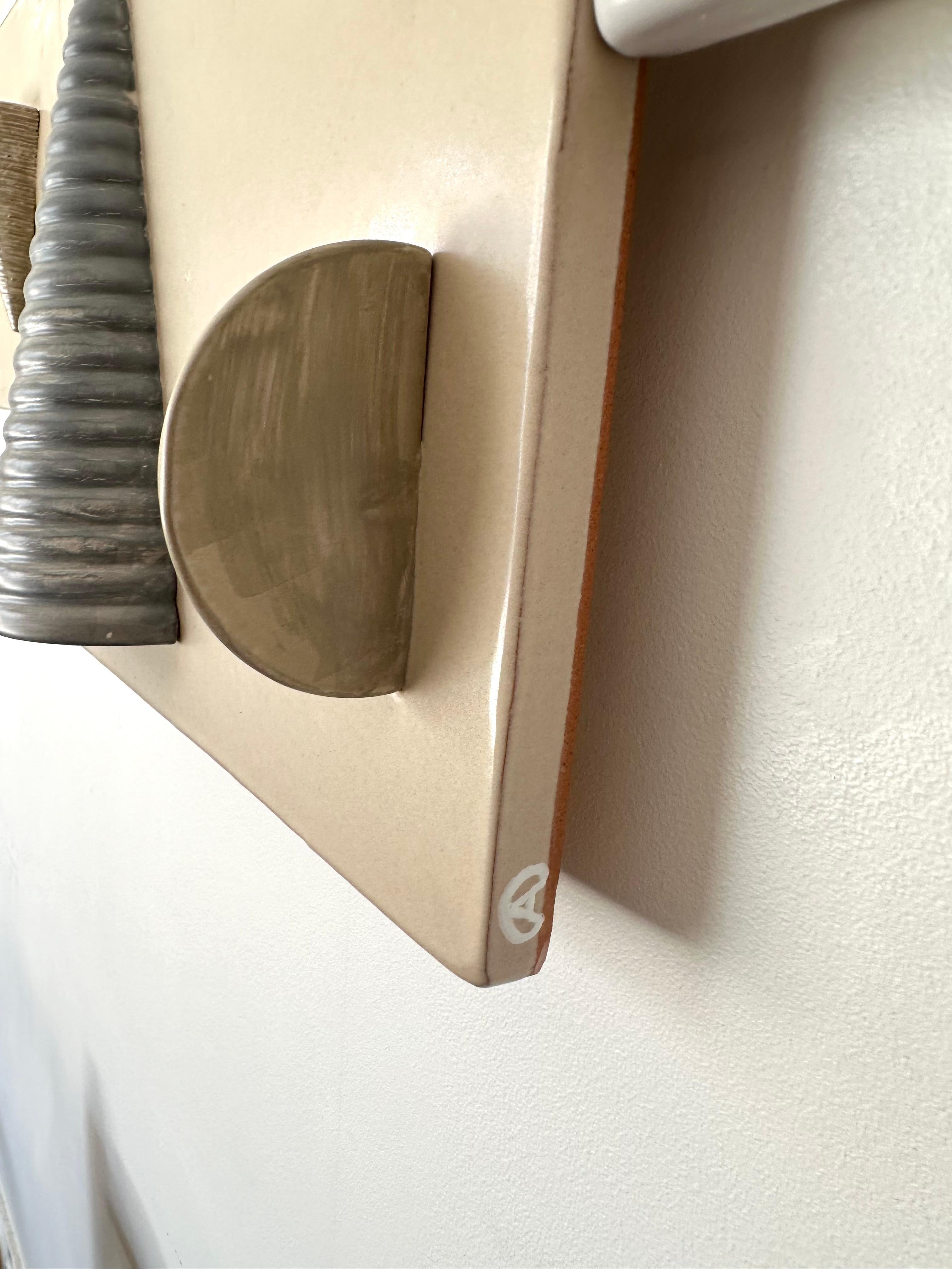 Large Contemporary Cone Ceramic Mirror by Antonio Cagianelli, Italy For Sale 1
