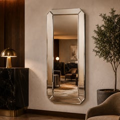 Espejo de pared grande y contemporáneo que ocupa toda la pared, modelo «Masonry» de Oitoproducts