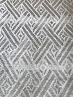 Large Contemporary Geometric Knotted Lambswool Rug by Doris Leslie Blau