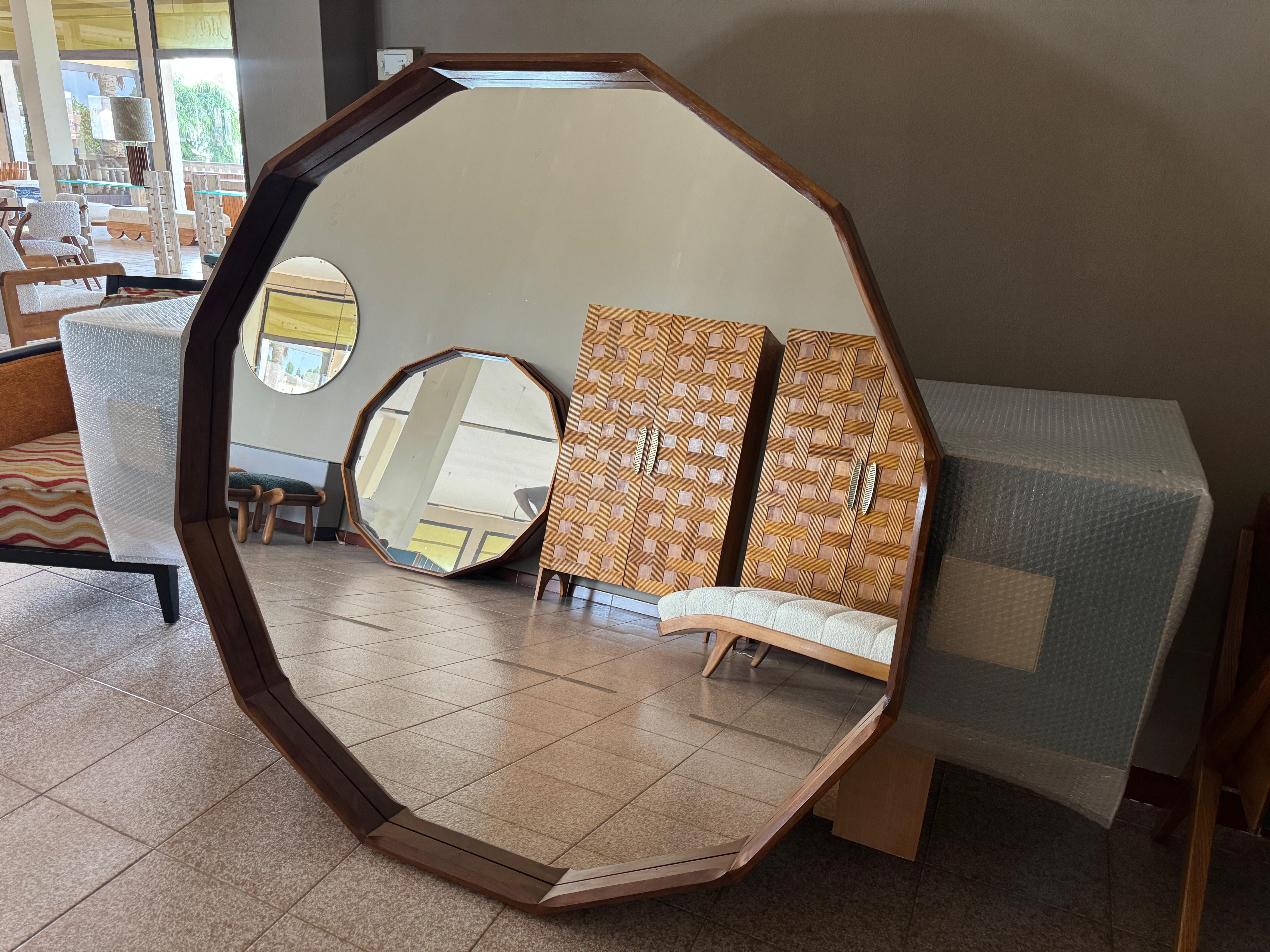 Mid-Century Modern Large Contemporary Italian Dodecagon Mirror For Sale