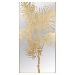 Large Contemporary Italian Palm Tree Patterned Mirror