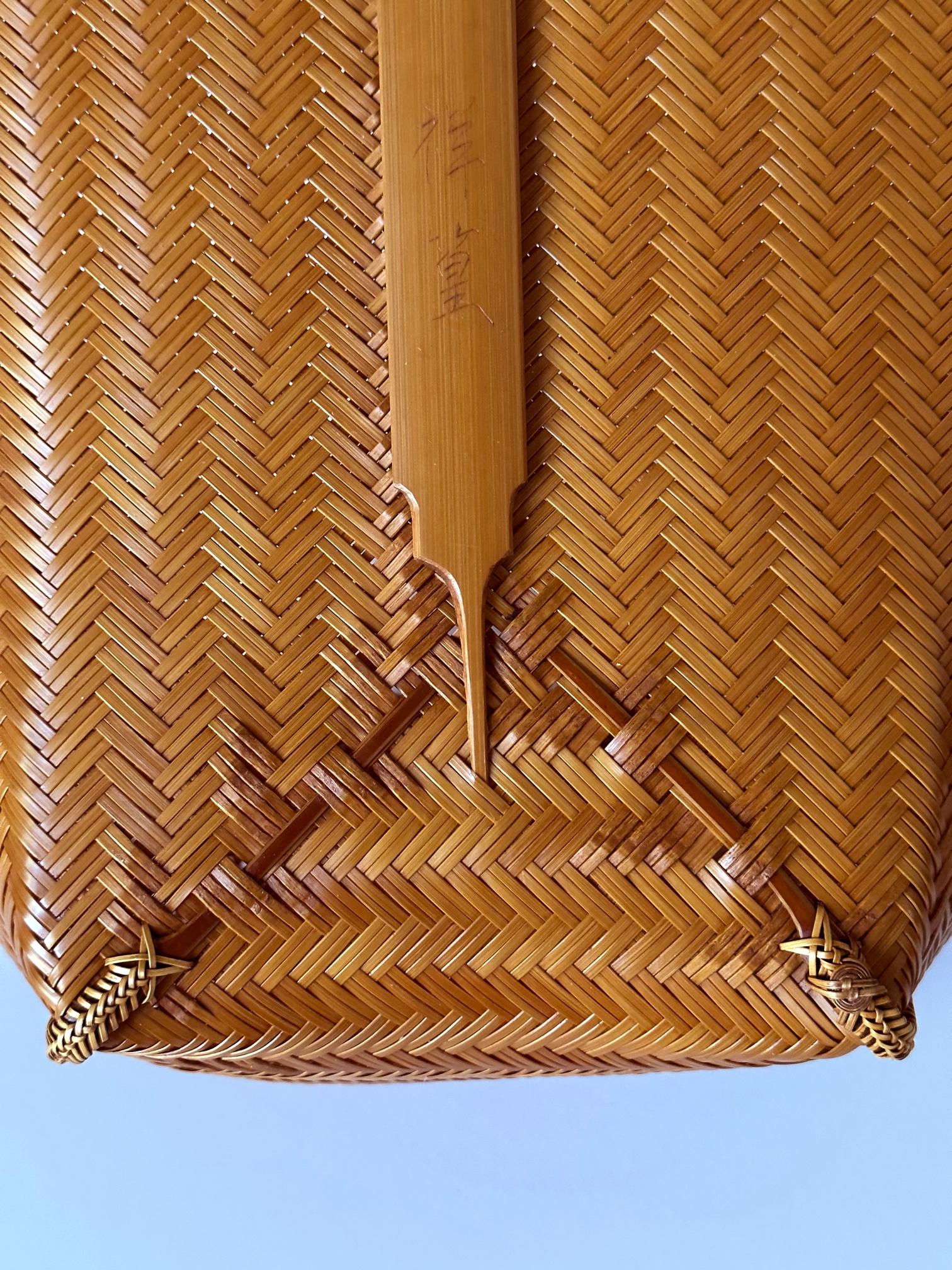 Großer Contemporary Japanese Bamboo Sculptural Basket Kawano Shoko im Angebot 6