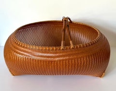 Large Contemporary Japanese Bamboo Sculptural Basket Kawano Shoko