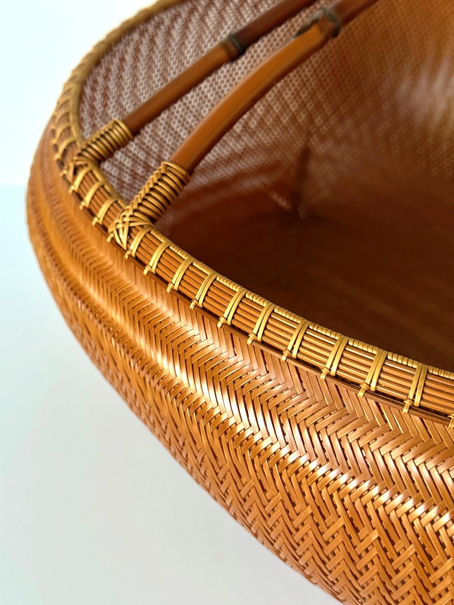 Großer Contemporary Japanese Bamboo Sculptural Basket Kawano Shoko im Angebot 1