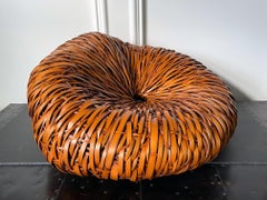 Grande sculpture japonaise contemporaine en bambou tissé Mimura Chikuho