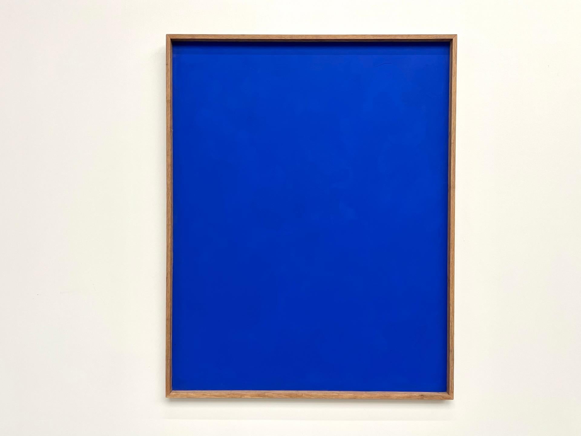 Grande quadro contemporaneo A. Klein blu In condizioni buone in vendita a LYON, FR