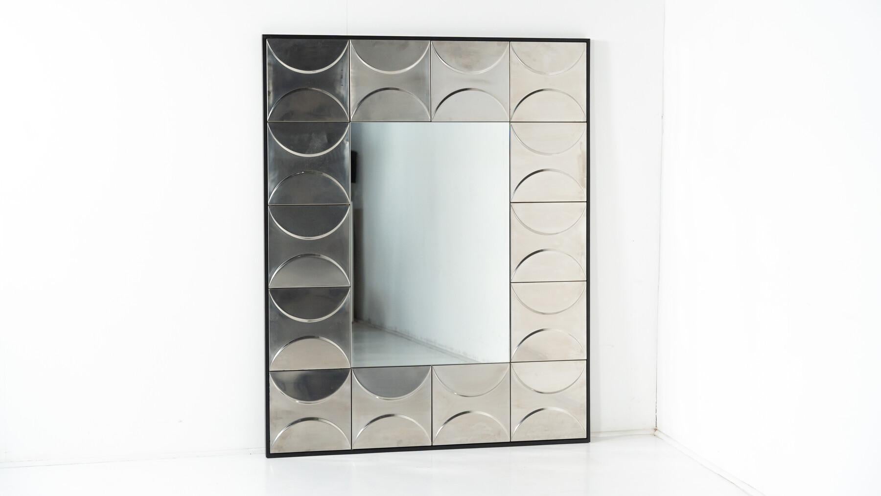 Alluminio Grande specchio contemporaneo, alluminio in vendita