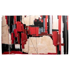 Large Contemporary Mixed-Media, Abstract Composition by Teri Stern