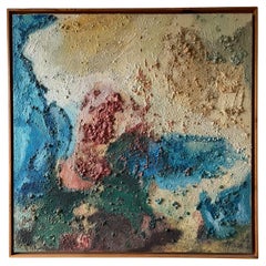 Large contemporary mixed media abstract painting